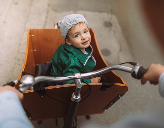 Kind in bakfiets